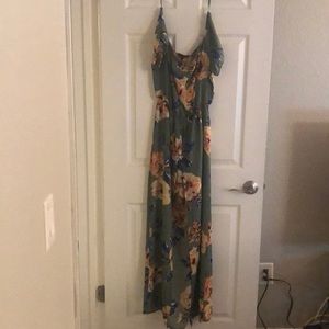 Romper with chiffon layer